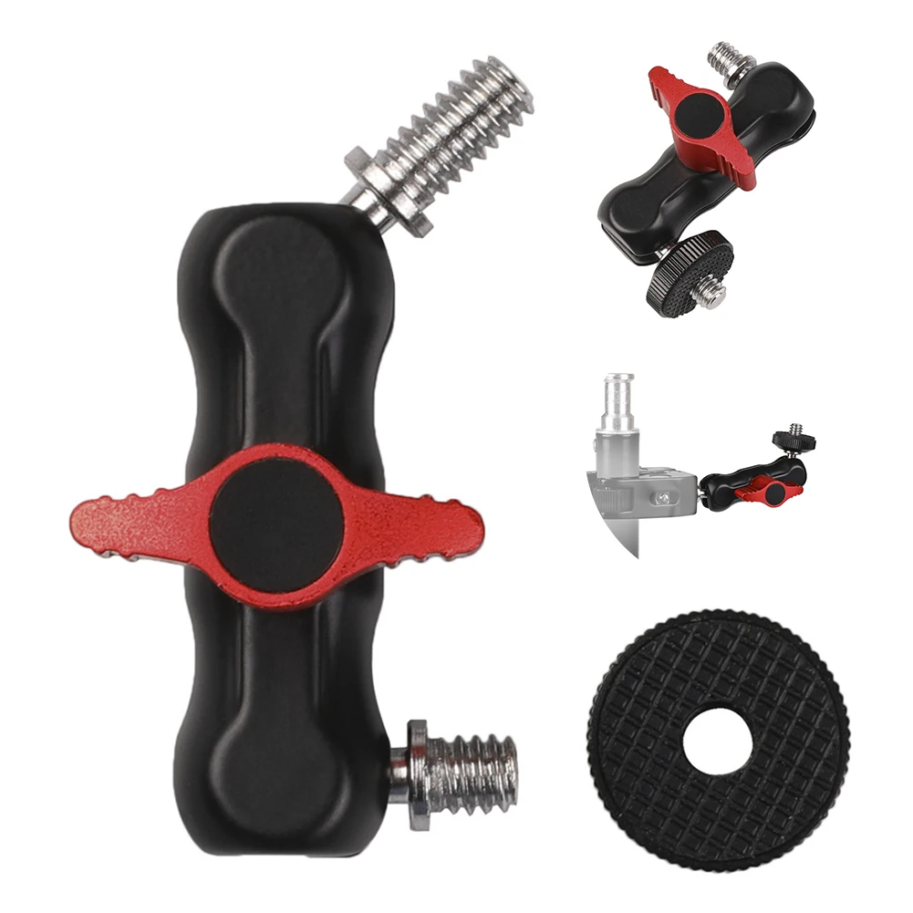 

Зажим-крепление Ball Mount с резьбой 1/4 дюйма -20, шаровая головка, металлический зажим Magic Arm Super Clamp для GoPro, DSLR-камер, мониторов, LED-освещения, микрофонов