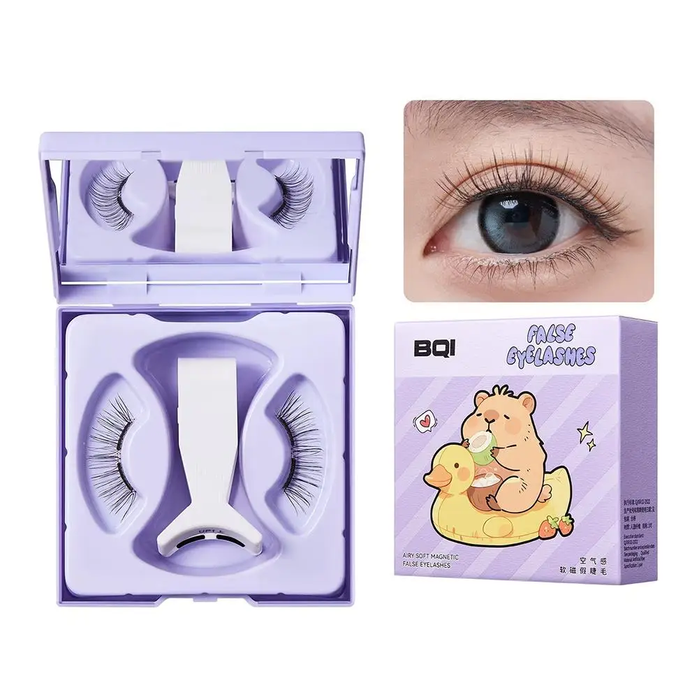 12 أنماط الرموش المغناطيسية 1 أزواج اليدوية ثلاثية الأبعاد المنك جلدة قابلة لإعادة الاستخدام الطبيعية سميكة العلوي الرموش ماكياج الملقط أداة #4