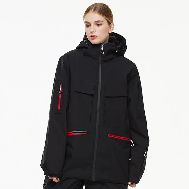 เสื้อโค้ทสำหรับผู้ชายเล่นสโนว์บอร์ดกันน้ำได้, เสื้อแจ็คเก็ตสกีมีฮู้ดเสื้อกันลมรถจักรยานยนต์เสื้อผ้ากันหิมะสำหรับผู้หญิง