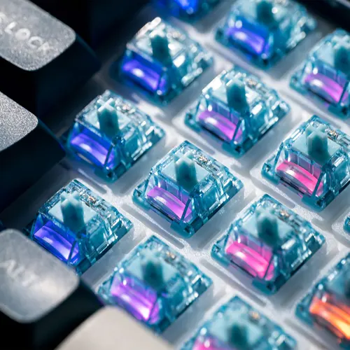 Akko V5 Pro interruptor azul cremoso 5 pines 45gf interruptor táctil Thocky lubricado de fábrica Compatible con teclado mecánico Cherry MX