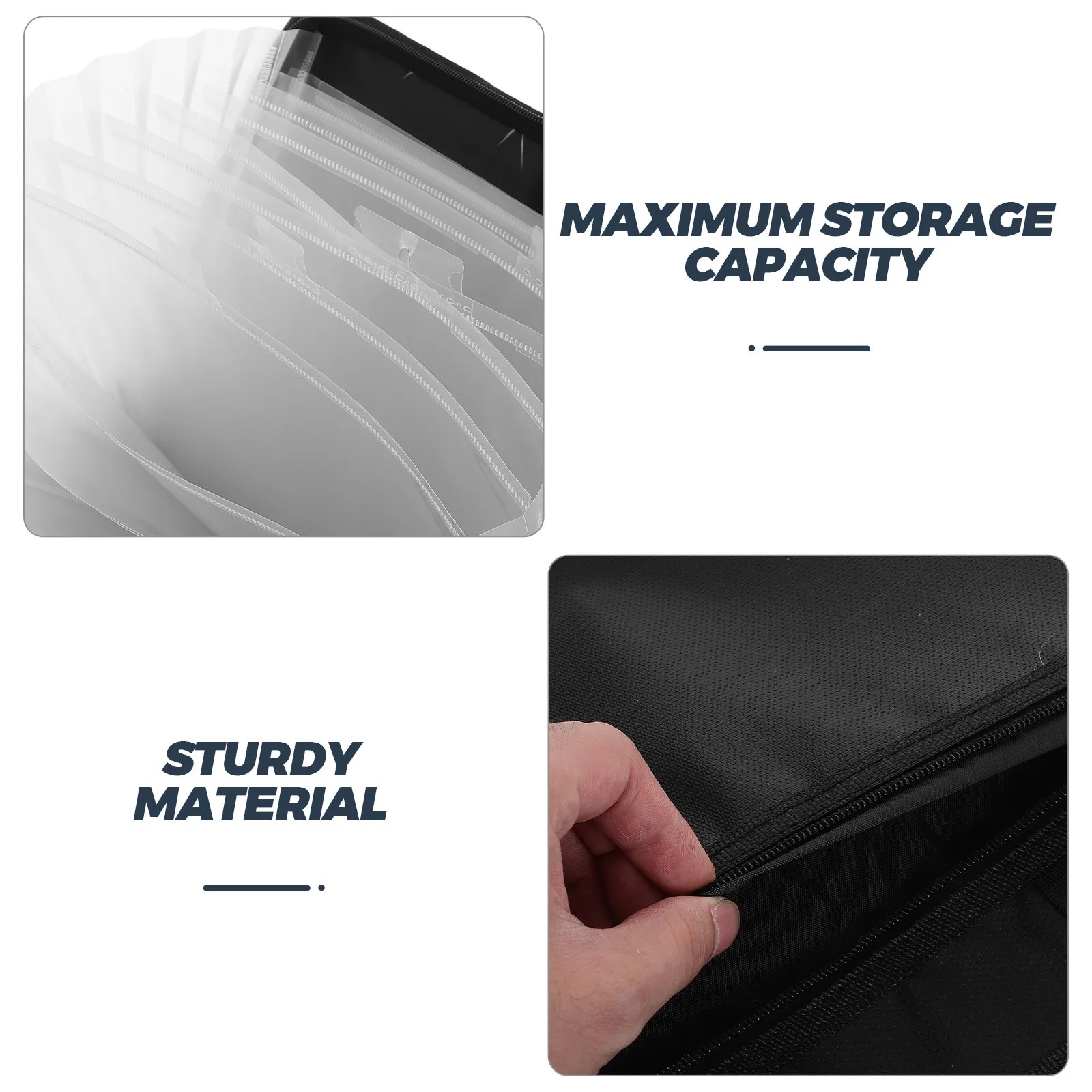 Large Capacity Accordion File Organizer Fireproof Waterproof Expanding Folder Bag Handle Document Organizer for Home Office