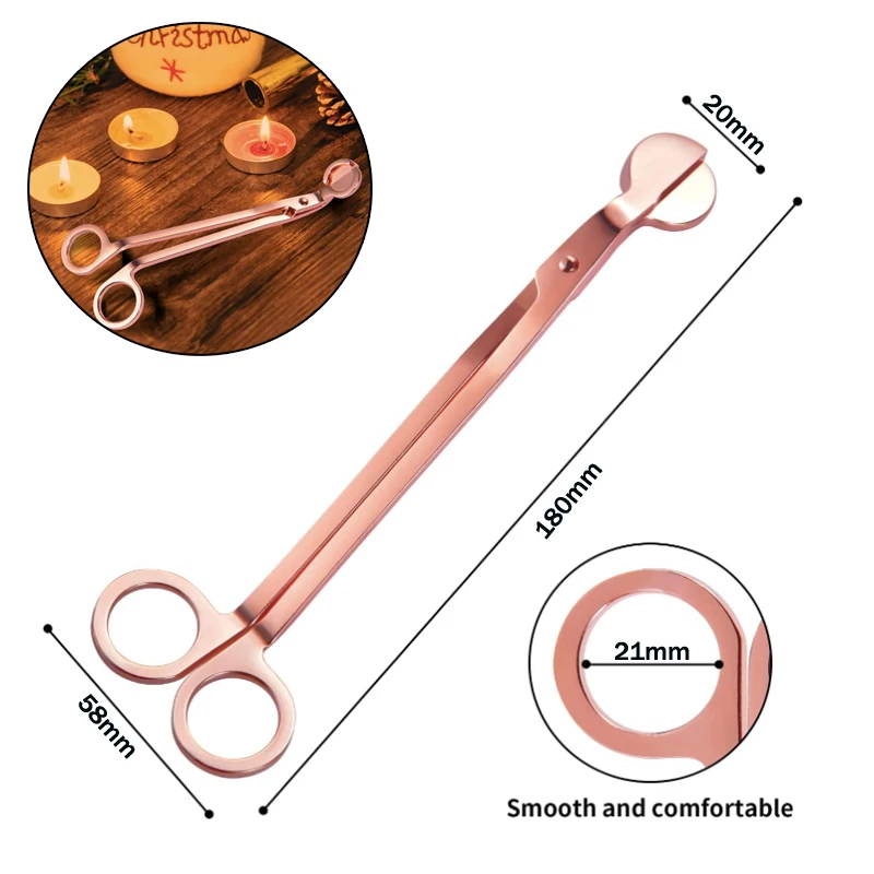 Docht Trimmer Edelstahl Kerze Cutter Öl Lampe Trim Schere Kerze Runde kopf