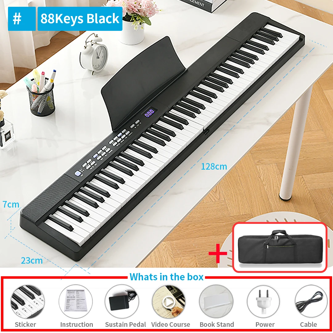 88-Key Foldable Digital Piano for Adults