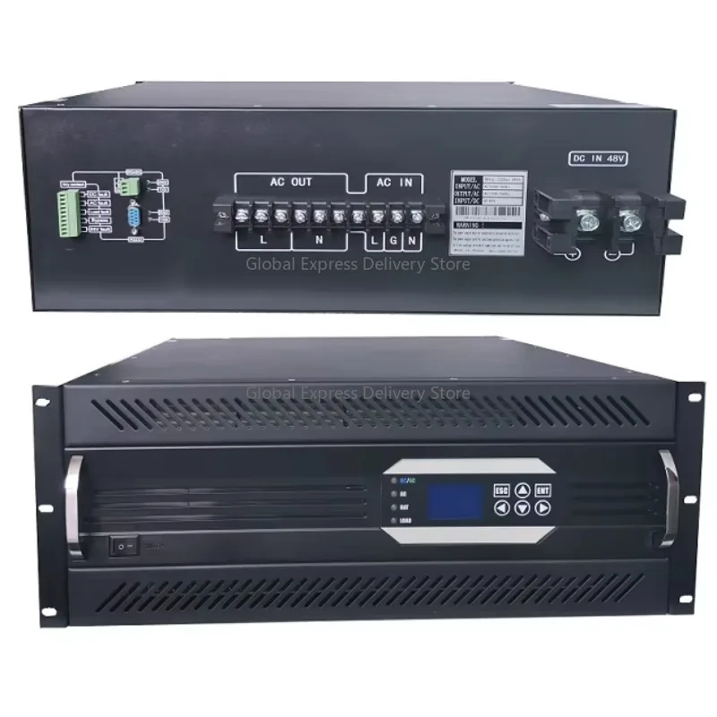 

48V to AC 220V 10000 Watt 10KVA Pure Wave Sine Power Inverter 4U Rack Mount Telecom With 3 Phase Output