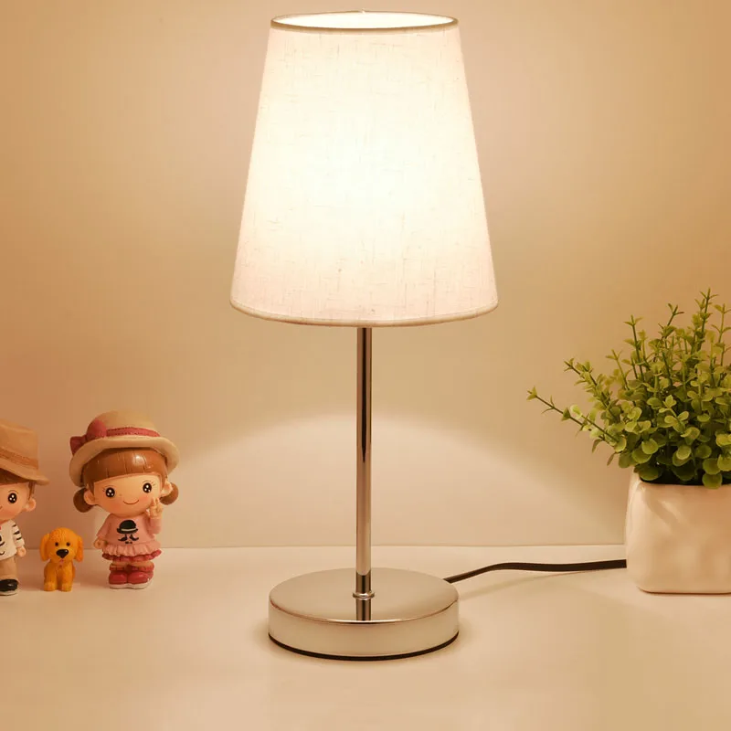 Imagem -04 - Lâmpada de Mesa Cristal Lâmpada Cabeceira Nordic Mini Led Desk Lamp para o Quarto Sala Estar do Bebê Estante Tecido Flaxen E27 Plugue da ue