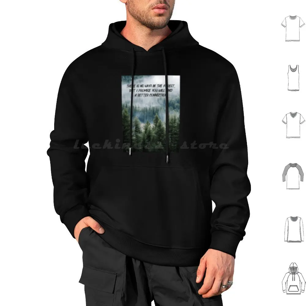 There Is No Wi-Fi In The Forest Hoodies Long Sleeve Will Wood Will Wood And The Tapeworms The Normal Album Everything