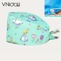 New Pattern Cap Scrub Medical Nurse Caps Doctor Surgical Hat Dentist Unisex Skull Elastic Scrub Cap For Women gorro enfermera