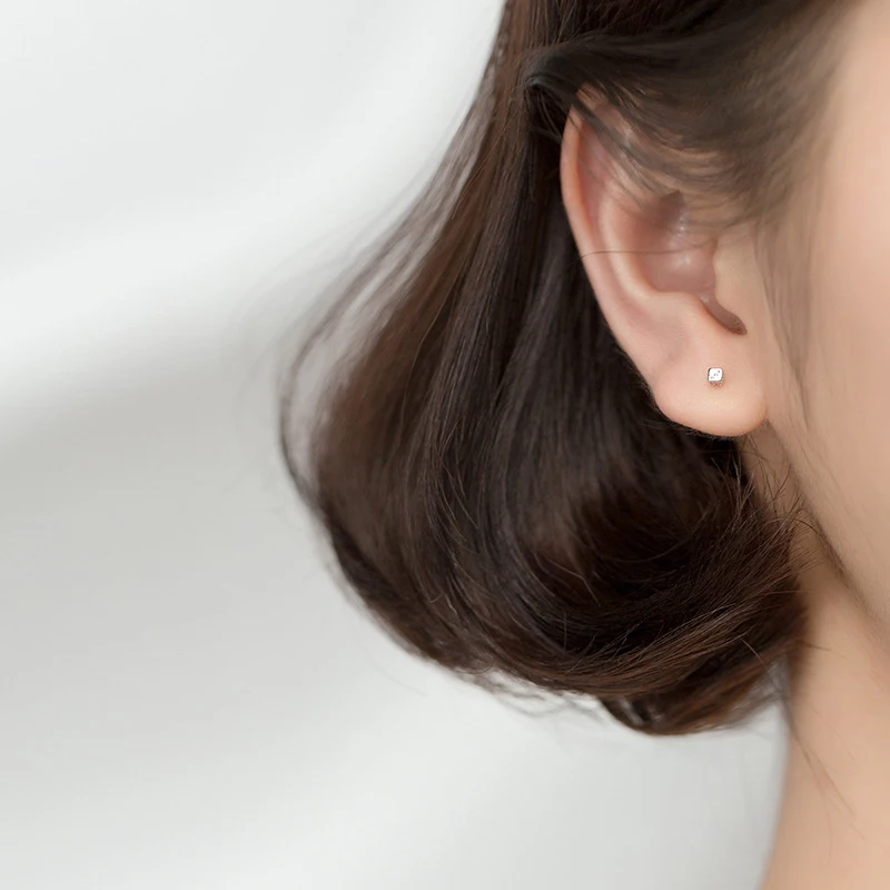 MODIAN 여성용 정교한 숫자 주사위 디자인 스터드 귀걸이, 데일리 파인 쥬얼리 액세서리, 925 스털링 실버 패션