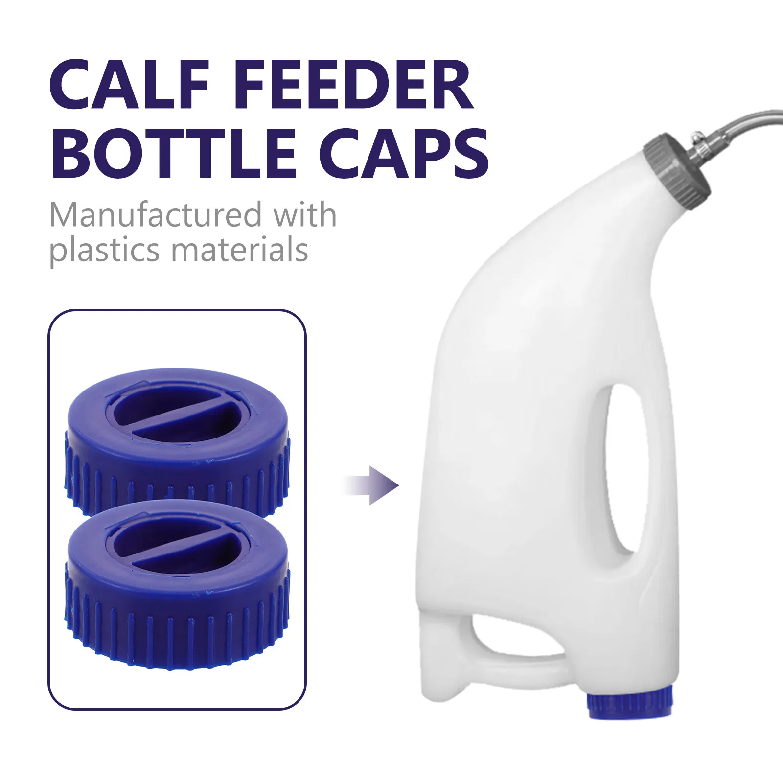 Calf Drencher Cap Single Unit Robust Injection Cap for Bovine Medication Dosing Livestock Health Management Farm Tool