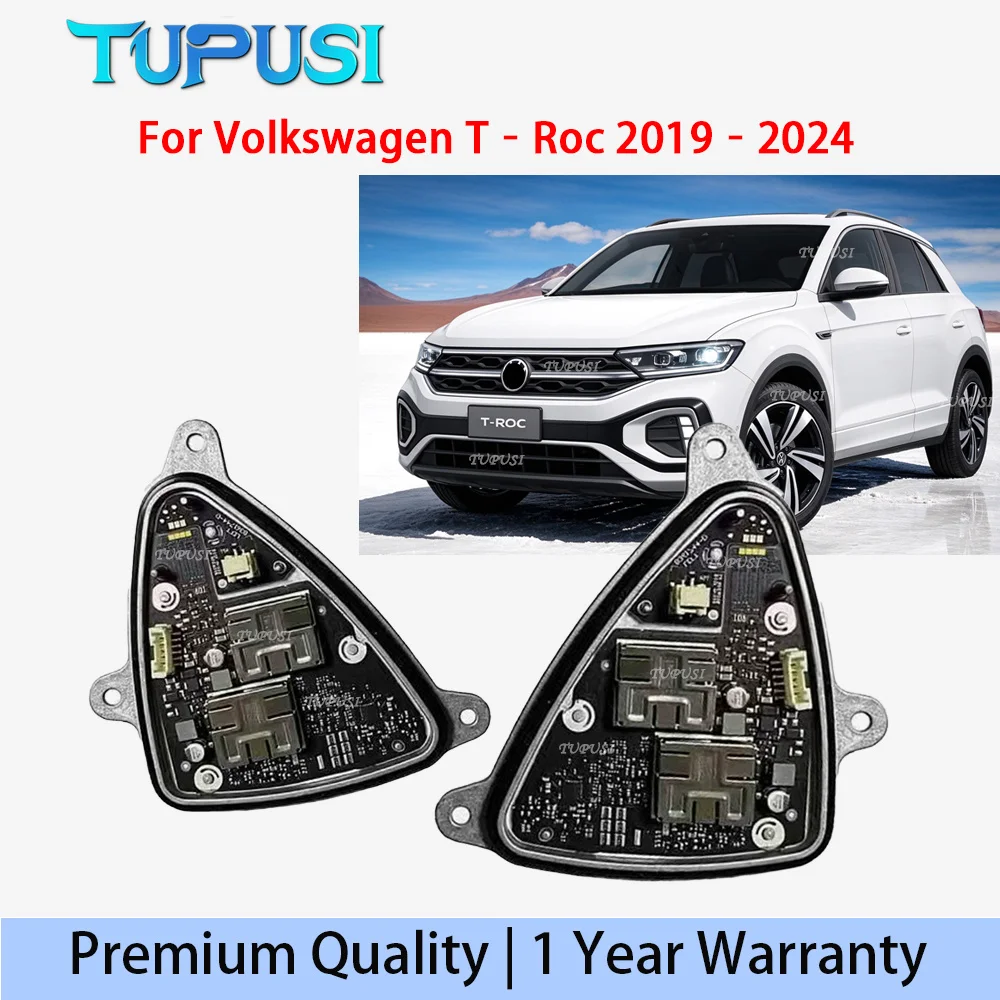 2GA941479 2GA941479A White Angel Eyes DRL For Volkswagen T‑Roc 2019‑2024 Daytime Running Light Headlight Spare Replacement Parts