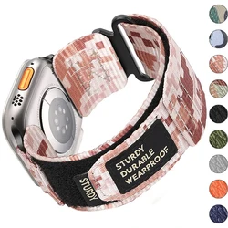 Strap for Apple Watch Band Series 10/9/8/7/6/5/4/SE/Ultra Camouflage Nylon Sport strap Braid Design iWatch 46mm 42 44 45 49mm