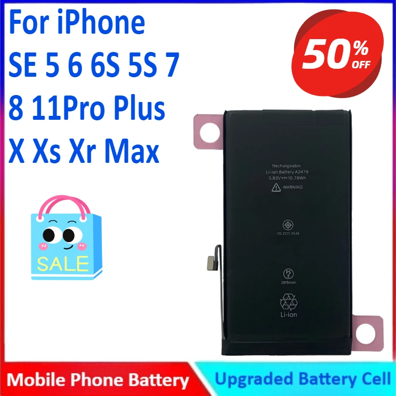 

Аккумулятор мобильного телефона для iPhone SE 5, 6, 6S, 5S 7, 8 Plus X Xs Max Xr 11 Pro, высокое качество
