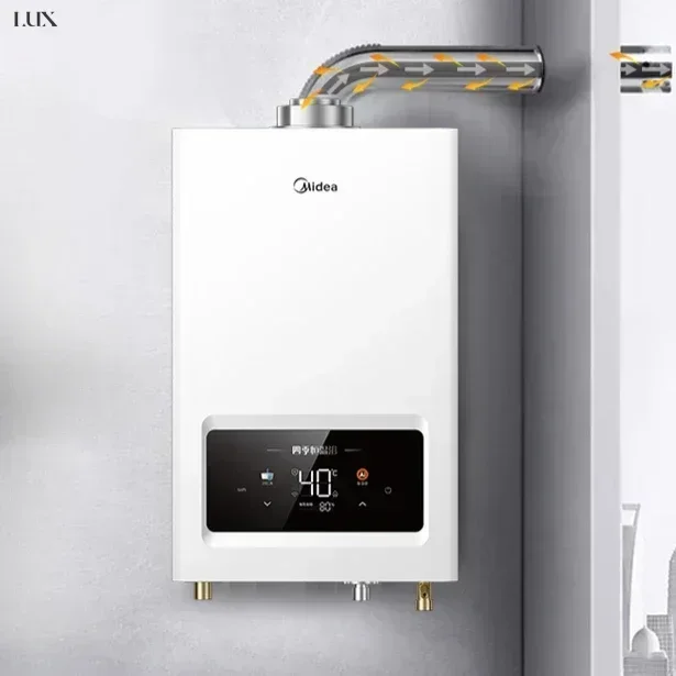 Balanced gas water heater for household. Natural gas bath. Instant & electric. Constant temperature. Safe & efficient.