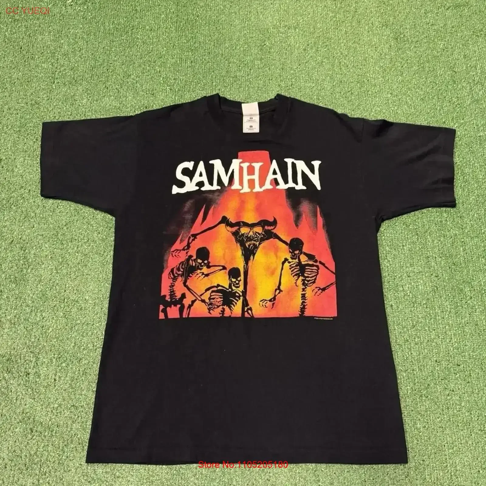 Vintage SAMHAIN November Coming Fire T Shirt Men Size Large 1995 Danzig Misfits Washed Versatile Soft fashion vintage Washed