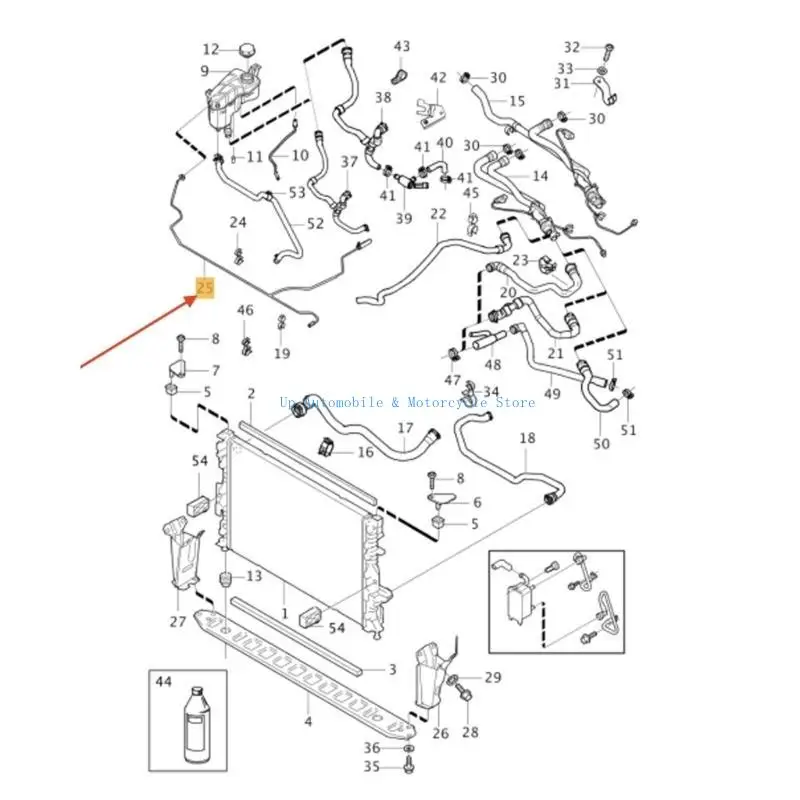 Selang Sistem Pendingin Selang Radiator Plastik Tahan Panas 270E untuk 80 60 V70