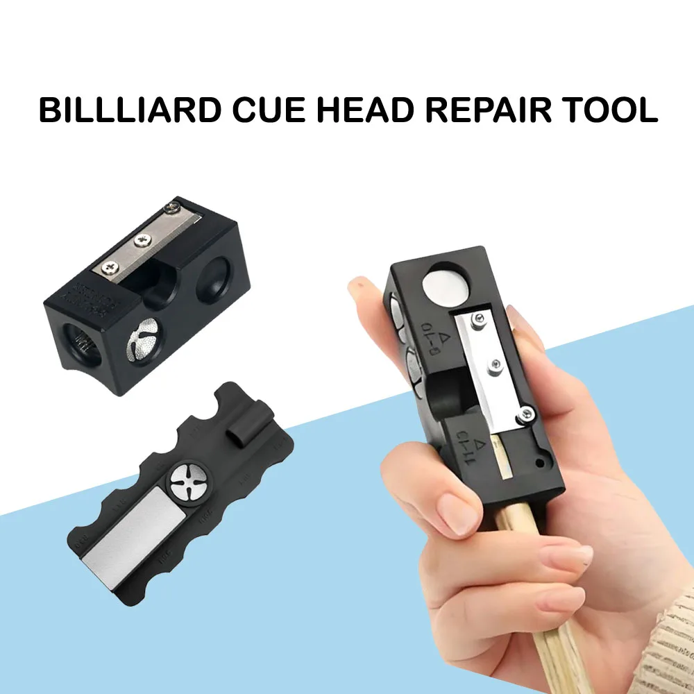 

Stainless Steel Pool Cue Tip Repair Tool Multi Functional Replacement Kit with 5-in-1 and 8-in-1 Polish Trim Pricking Needle