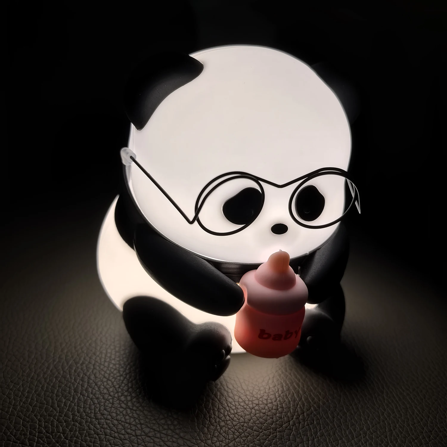 

Cute Panda Night Light Touch Control Bedside Table Lamp 1200mAh Rechargeable Color Adjustable for Girls Boys Room Decoration