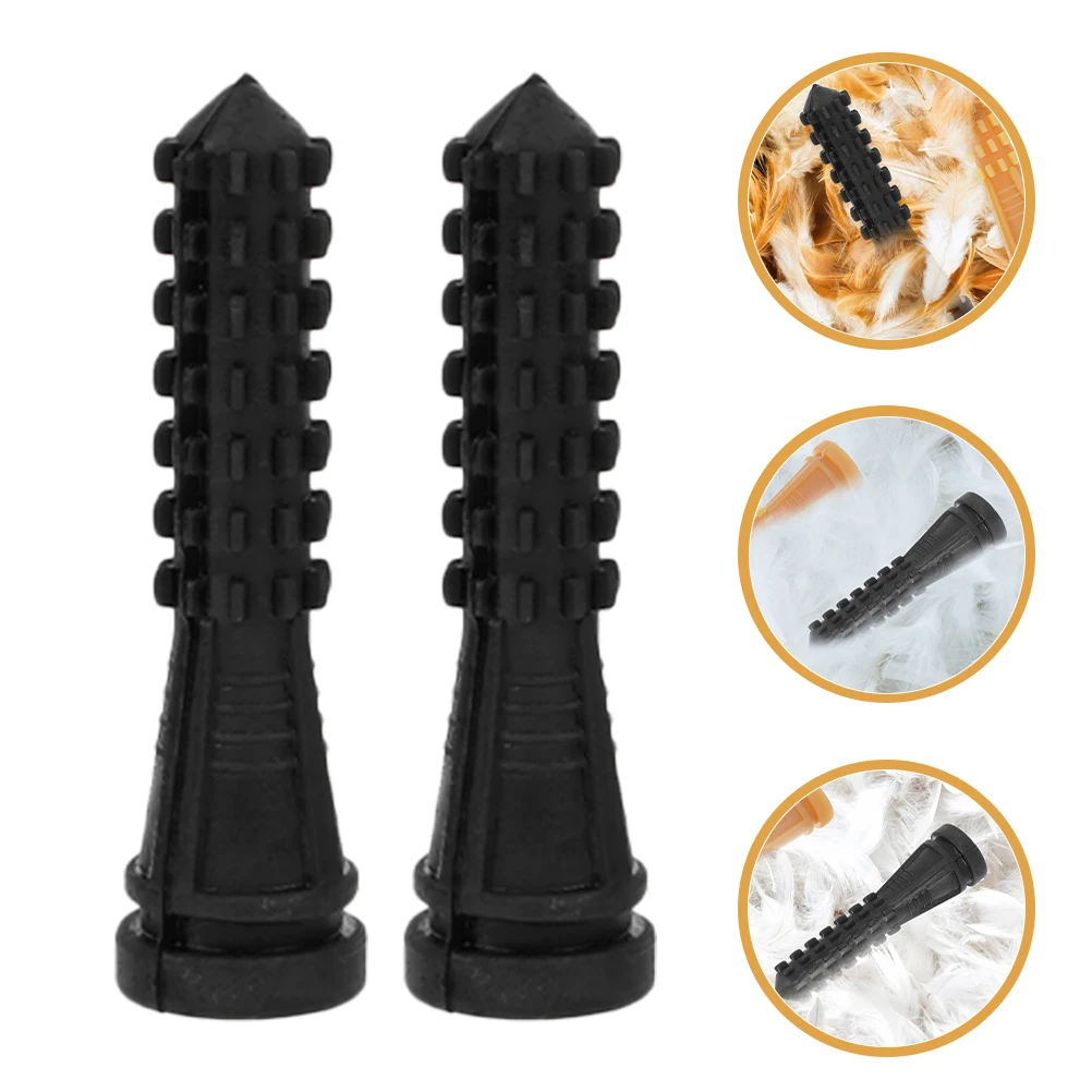 

6 Pcs Adhesive Removal Machine Glue Rod Rubber Handle Chicken Plucker