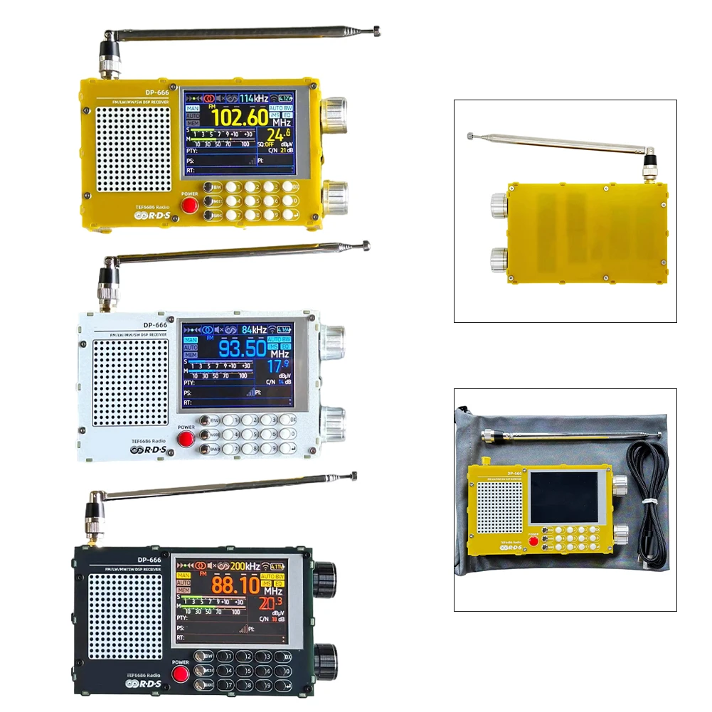 DP-666 TEF6686 Radio Full Band FM AM FM Shortwave Radio RDS Telescopic Antenna With SMA Connector Signal Receiving Accessories