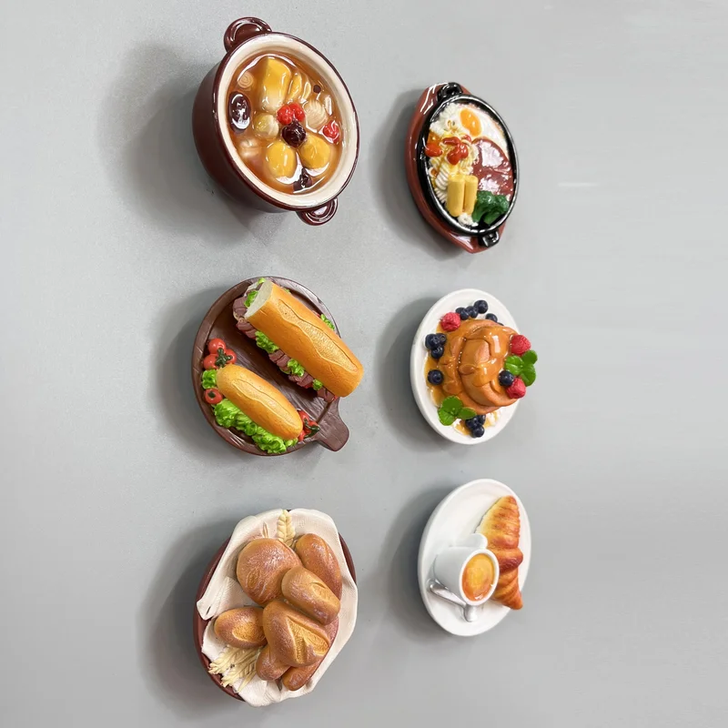 Aimant de réfrigérateur délicat français, Articles décoratifs pour porte de congélateur, décoration de maison, autocollants de réfrigérateur, Message magnétique