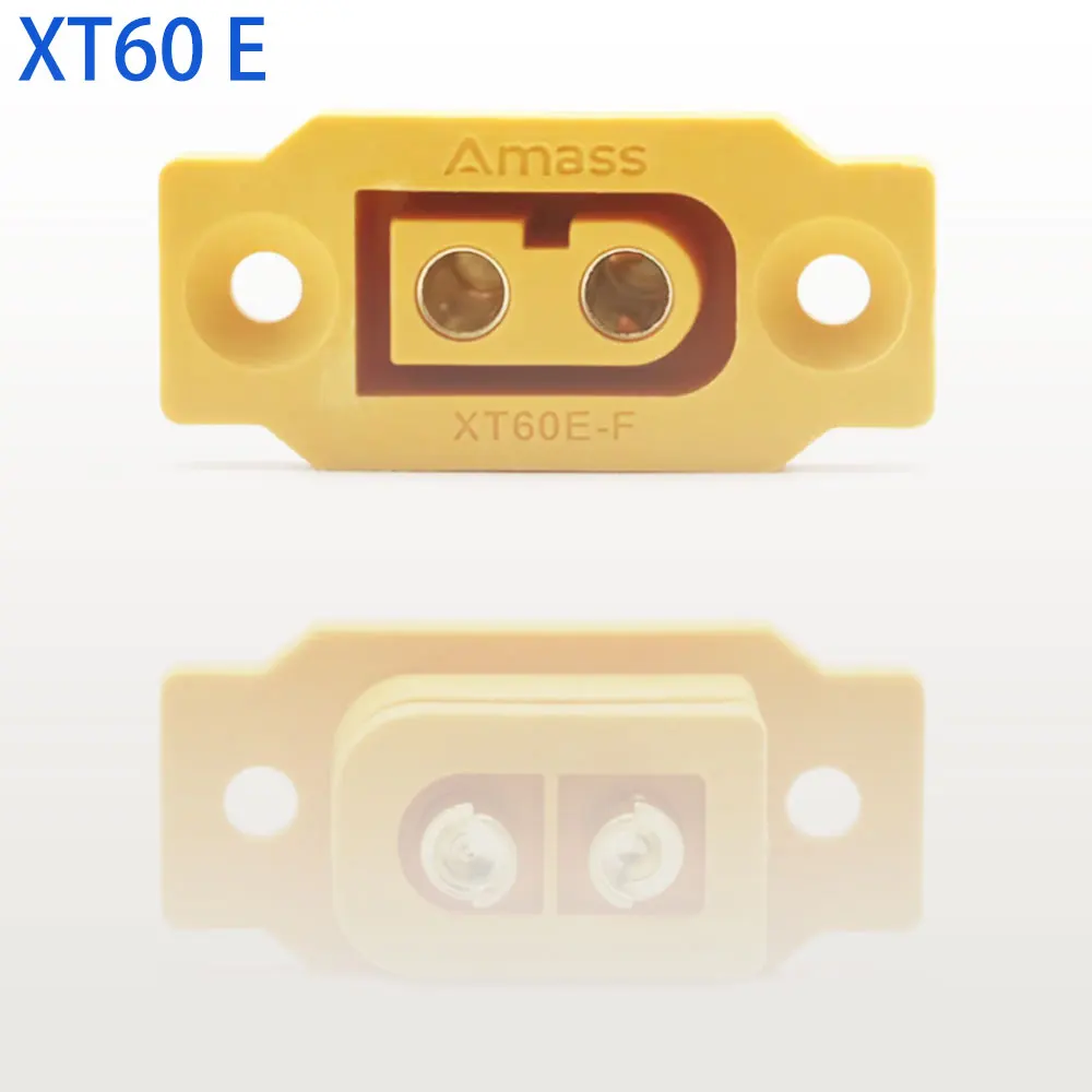 

5 pcs Amass XT60E-Female Male XT60E DC500V 30A-60A Female Plug Gold Brass Ni Plated Connector Power Battery Connecting Adapter