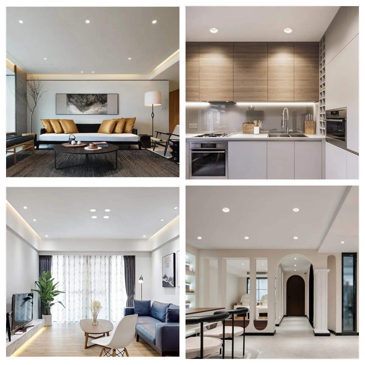 التيار المتناوب 220 فولت الذكية مصباح السقف داخلي مستدير راحة بقعة LED APP التحكم 10 واط 15 واط RGBCW اللون تغيير عكس الضوء ضوء السقف