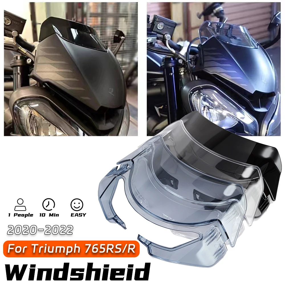 

For Triumph Street Triple 765 S RS 765R Windscreen Windshield Wind Deflector for SPEED TRIPLE S 660 765r 765rs 2021- 2022