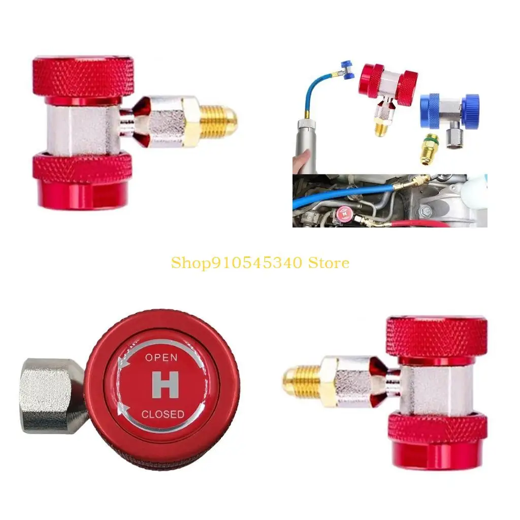 

U2JA Freons R134A Car Quick Couplers ConnectorBrass Adapters Air Conditionings Refrigerant