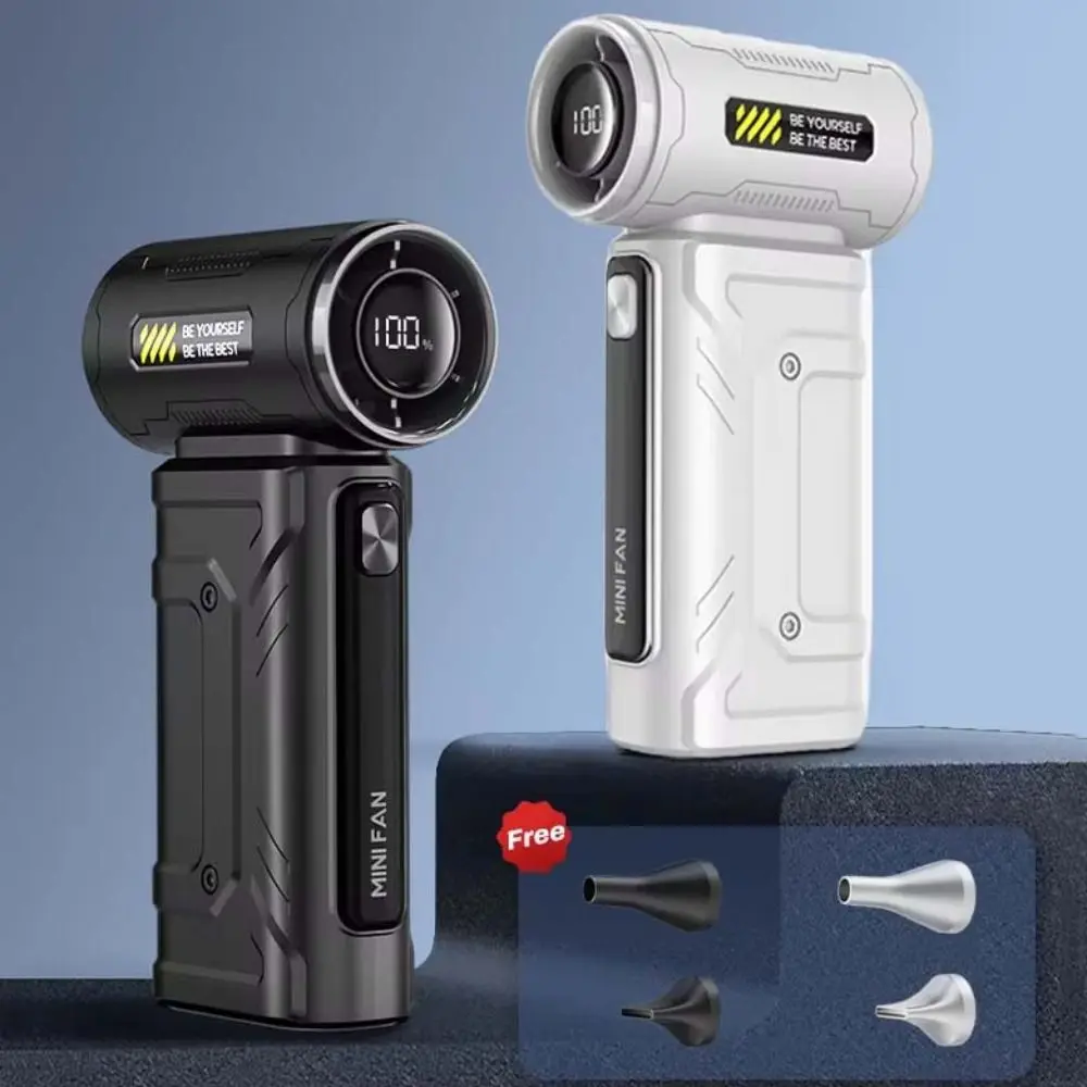 

New 400000RPM Violent Fan High Speed Brushless Handheld Fan USB Rechargeable 100 Wind Powerful Blower