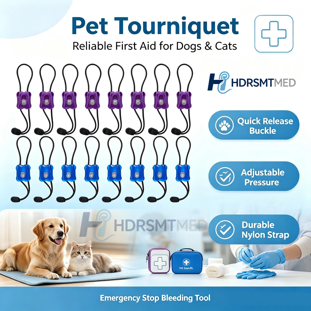 10-100pcs Mini Professional Tourniquet Quick Release Elastic Medical Belt for Emergency First Aid Blood Control Animal Use