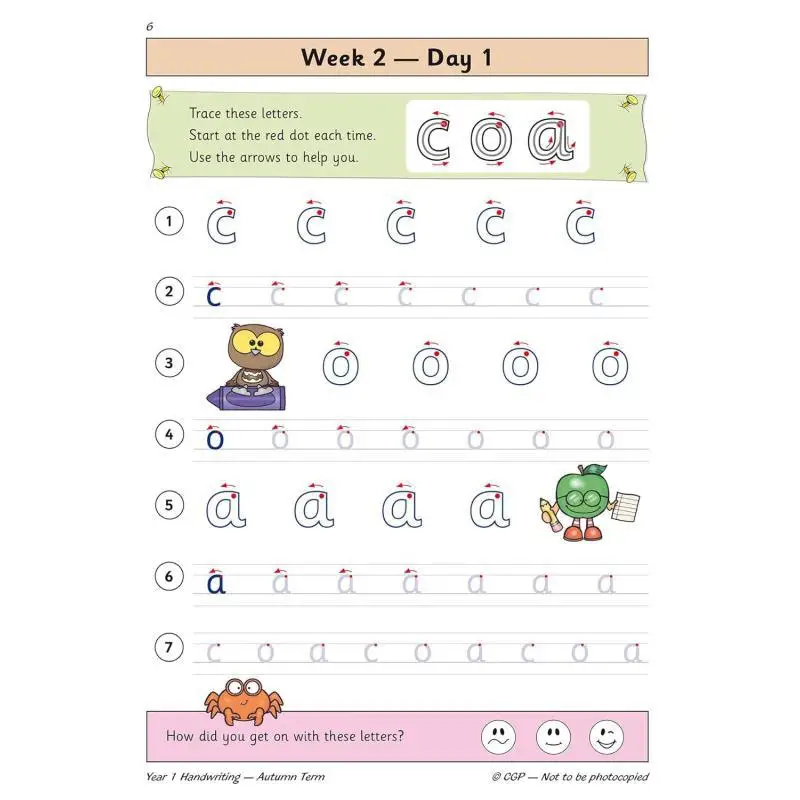 หนังสือฝึกเขียนภาษาอังกฤษแบบใหม่ KS1 ปีที่ 1 ภาคเรียนที่ 1 สำนักพิมพ์ CGP กลุ่มการประสานงานการพิมพ์ 9781789085426