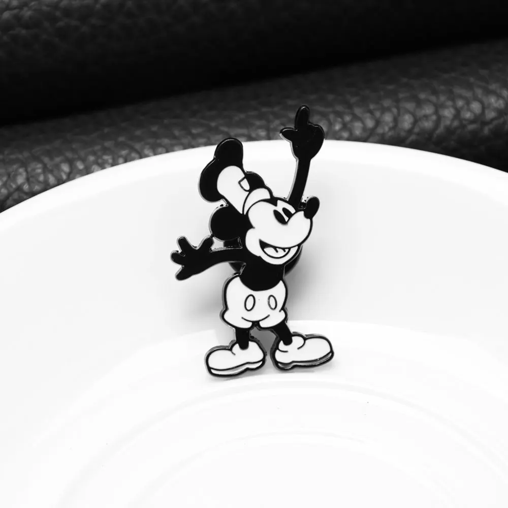 3Pcs/set Character Brooch Cartoon Cute Mouse Captain Metal Badge Lapel Pins for Backpack Accessories Decorative For Friend Gifts