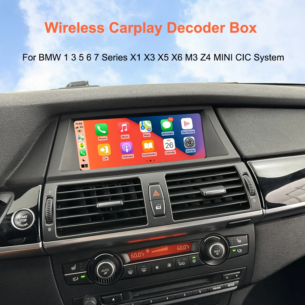 Bonroad Wireless CarPlay & Android Auto Mirror Link Funktionen Decoder für BMW CIC System 1 2 3 4 5 6 7 Serie X3 X4 X5 X6 MINI – Detail 1