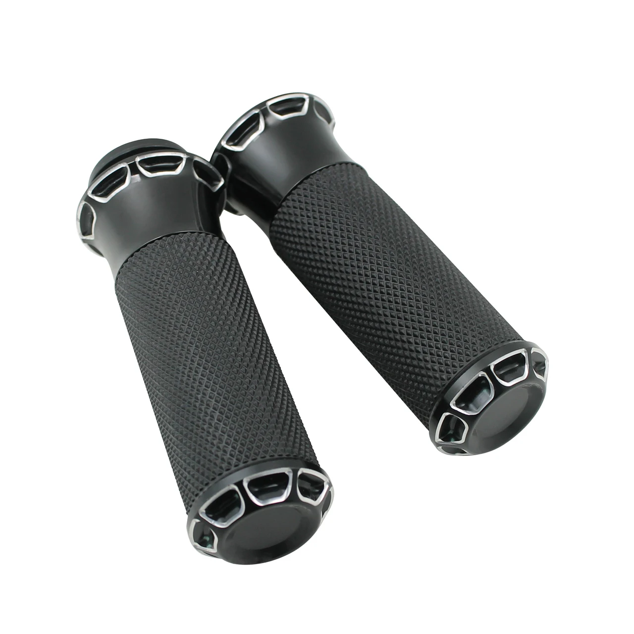 Motorcycle 1\'\' Electronic Grips Black Hand Control Handlebar Grip For Harley Softail FLS Fat boy Street Bob 16-Up Touring 08-Up