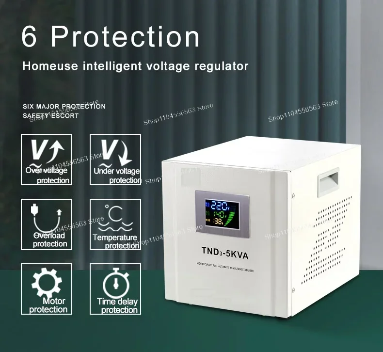 5KVA TND Single Phase AC low voltage 90V to 260V AutoServo Voltage Regulator 220V Stabilizer