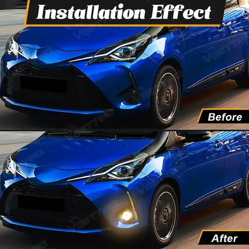 For Toyota Vitz Yaris 2018 2019 2020 Front Fog Lamp DRL Daytime Running Light Headlight With Switch Wire Covers Accessories 12V - Image 6