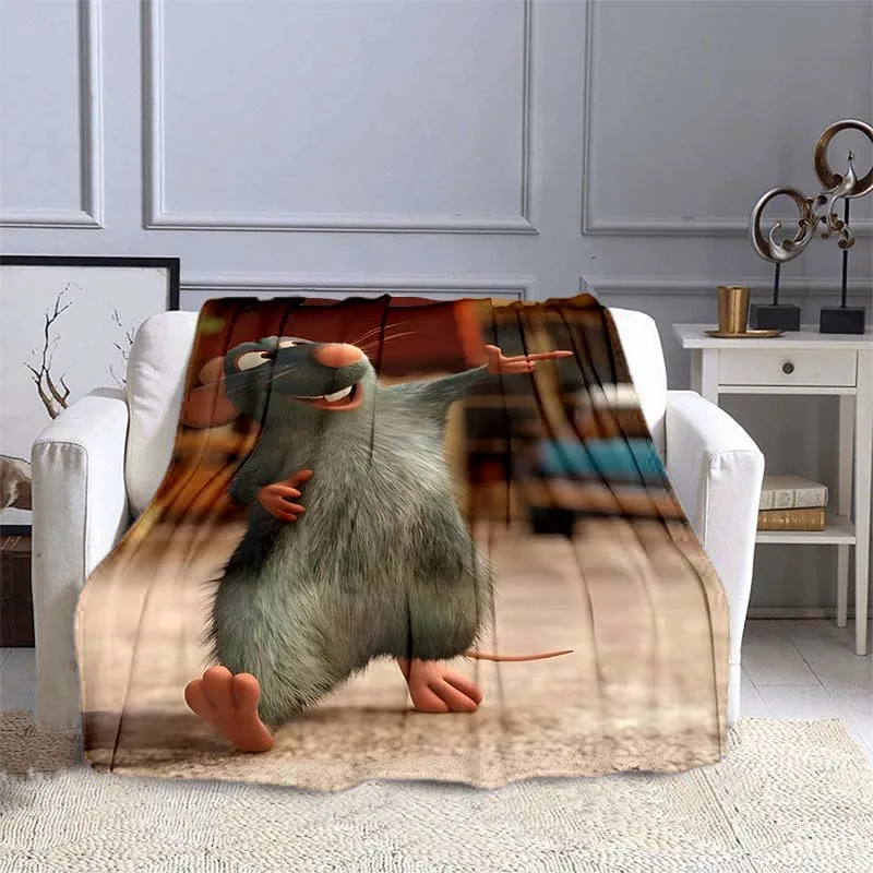 6 Sizes Disney Ratatouille Pattern Blanket Warm Soft Fluffy Kids and Adult Sofa Bed Throw Blanket Outdoor Travel Camping Sheet