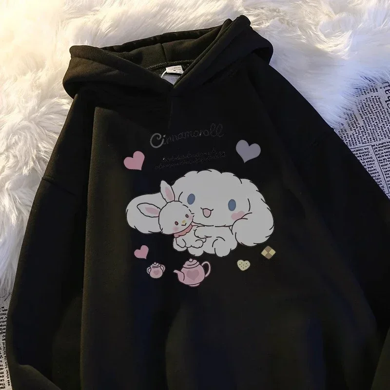 سويت شيرت بقلنسوة للأطفال للخريف والشتاء ملابس أطفال جديدة من Cinnamoroll متوسطة وكبيرة للأطفال مريحة #2