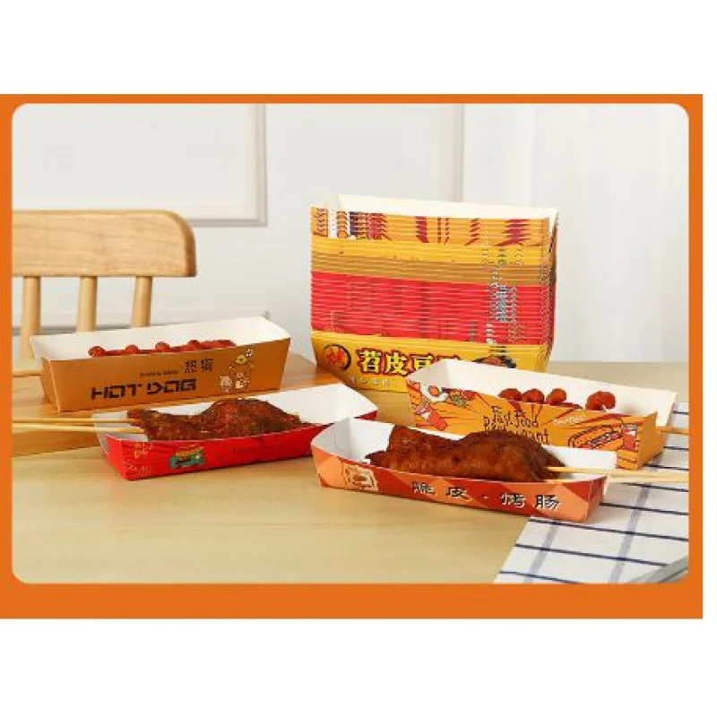 Customized productcustom customized disposable sausage hot dog bags wrappers holder packaging container box