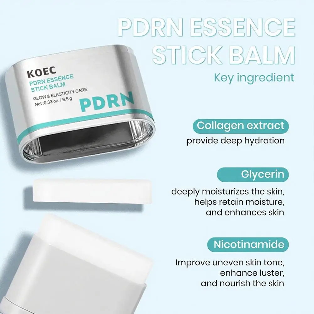 Collagen Enriched Essence Stick 9.5g Niacinamide Glycerin For Moisturizing Glowing Skin Lightweight Balm For Face Neck Skin Care