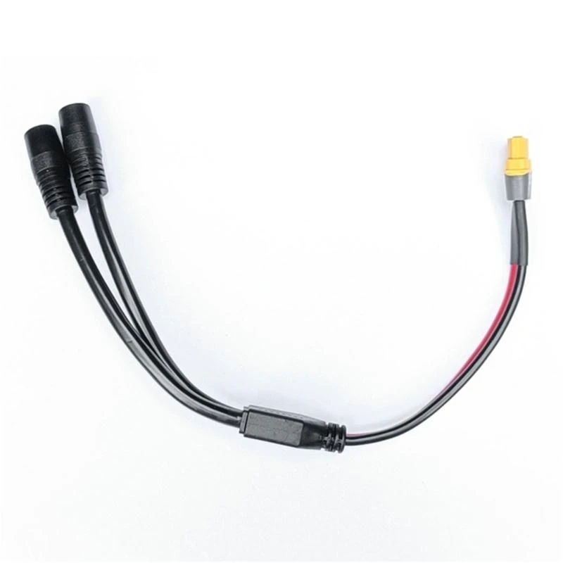 L41E 12AWG XT60 to Two DC7909 Female Extension Cable forSolar Generators Mobile Power