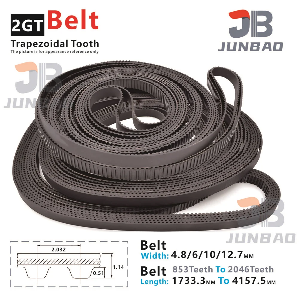 

MXL Model Timing Belt Pitch Length LP=1733.296 To 4157.8MM B853 To B2046Teeth Width 4.8 6 10 12.7MM High Torque Synchronous Belt