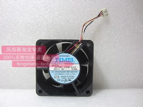 

Free shipping, brand new original 2410ML-05W-B35 6cm6025 24V 0.08A 4-wire cooling fan