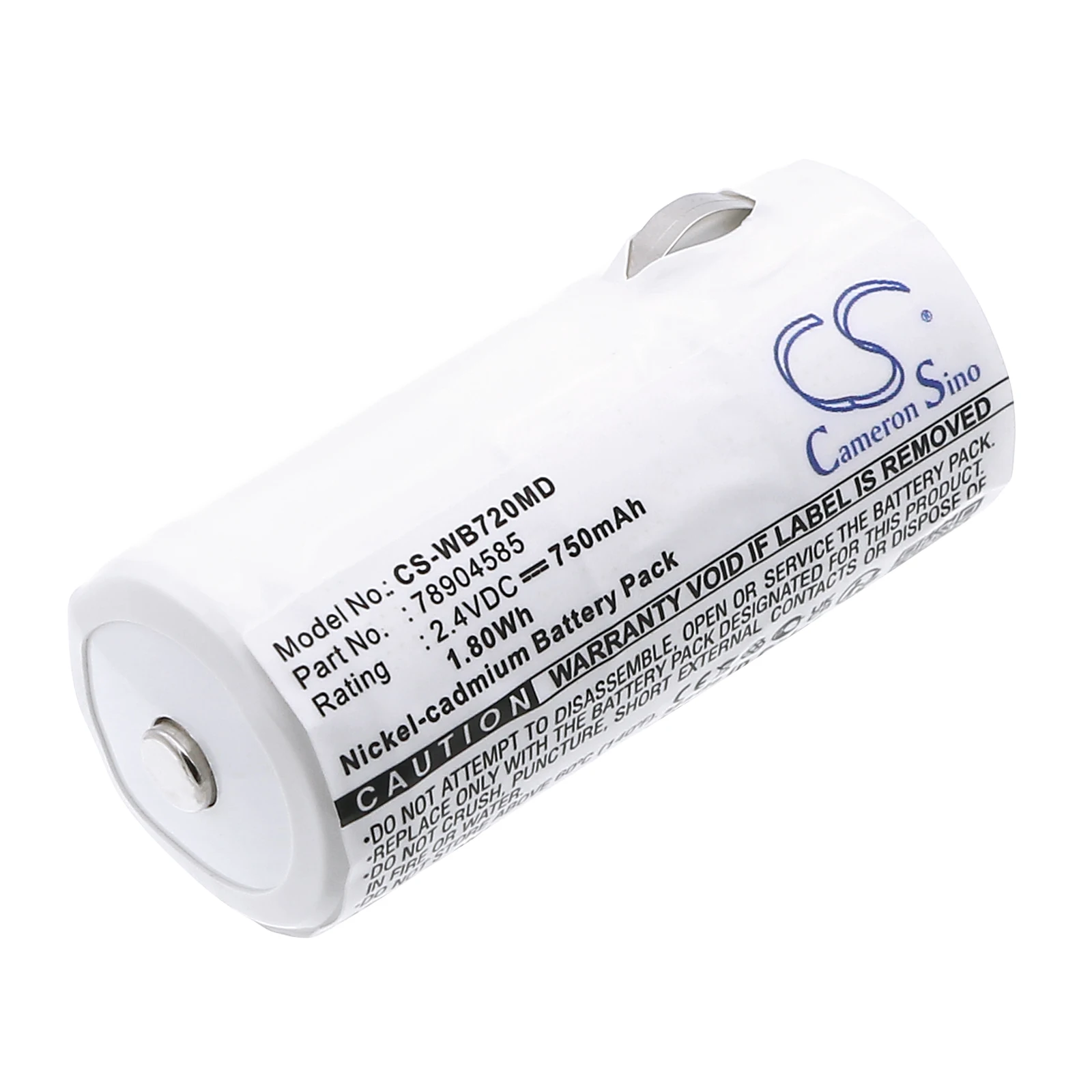 Batería de repuesto CS para Diversified Medical, Cardinal Medical, Welch-Allyn N MNC720W PN: 750mAh / 1.8Wh