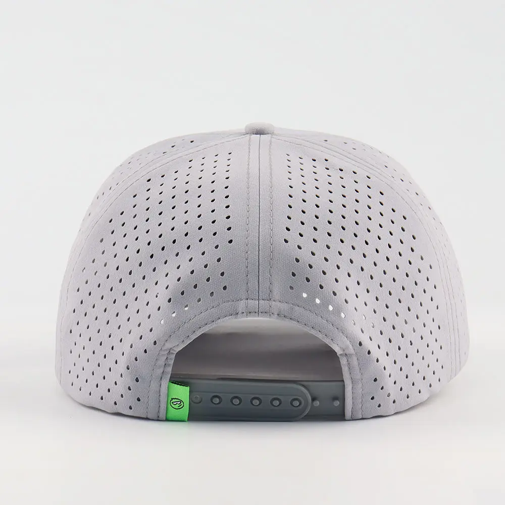 Trendy Custom 3D PVC Patch Golf Hat Breathable Waterproof Polyester Comfort Baseball Cap with Golf Rope Detail view 5