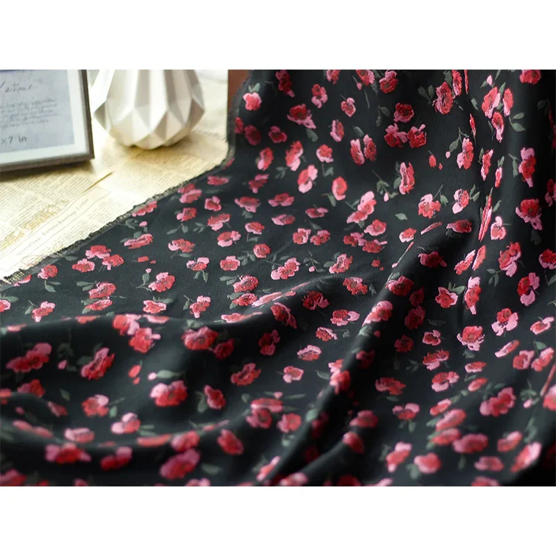 Tessuto jacquard floreale tinto in filo da 1 metro Autunno e inverno Giacca da donna Borse Scarpe per realizzare tessuti