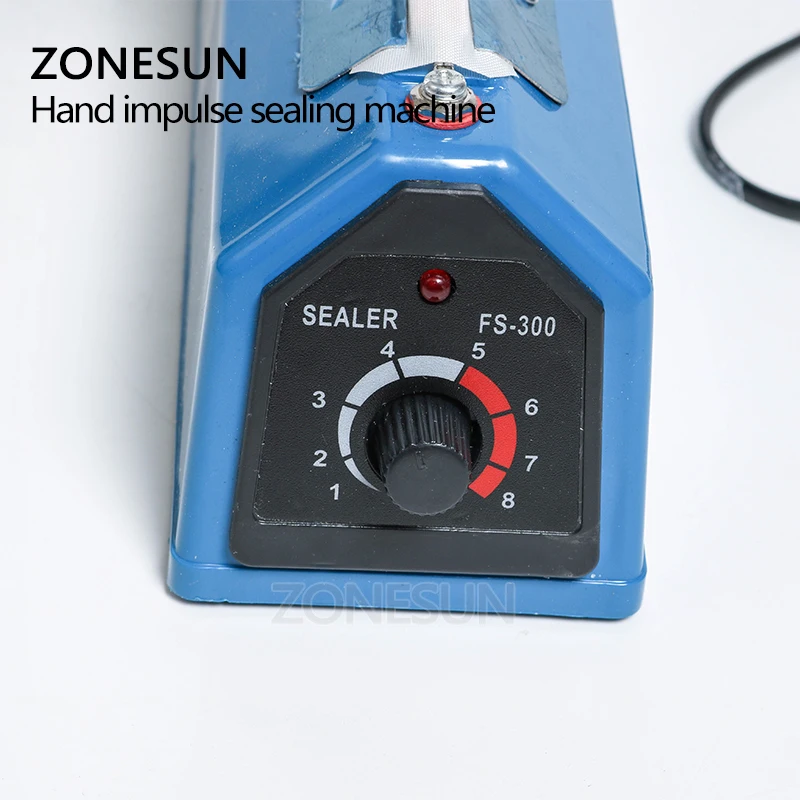 ZONESUN ZS-FS200 Hand Impulse Sealing Machine Plastic Bag Sealing Machine Plastic Bag Heat Sealer Supply