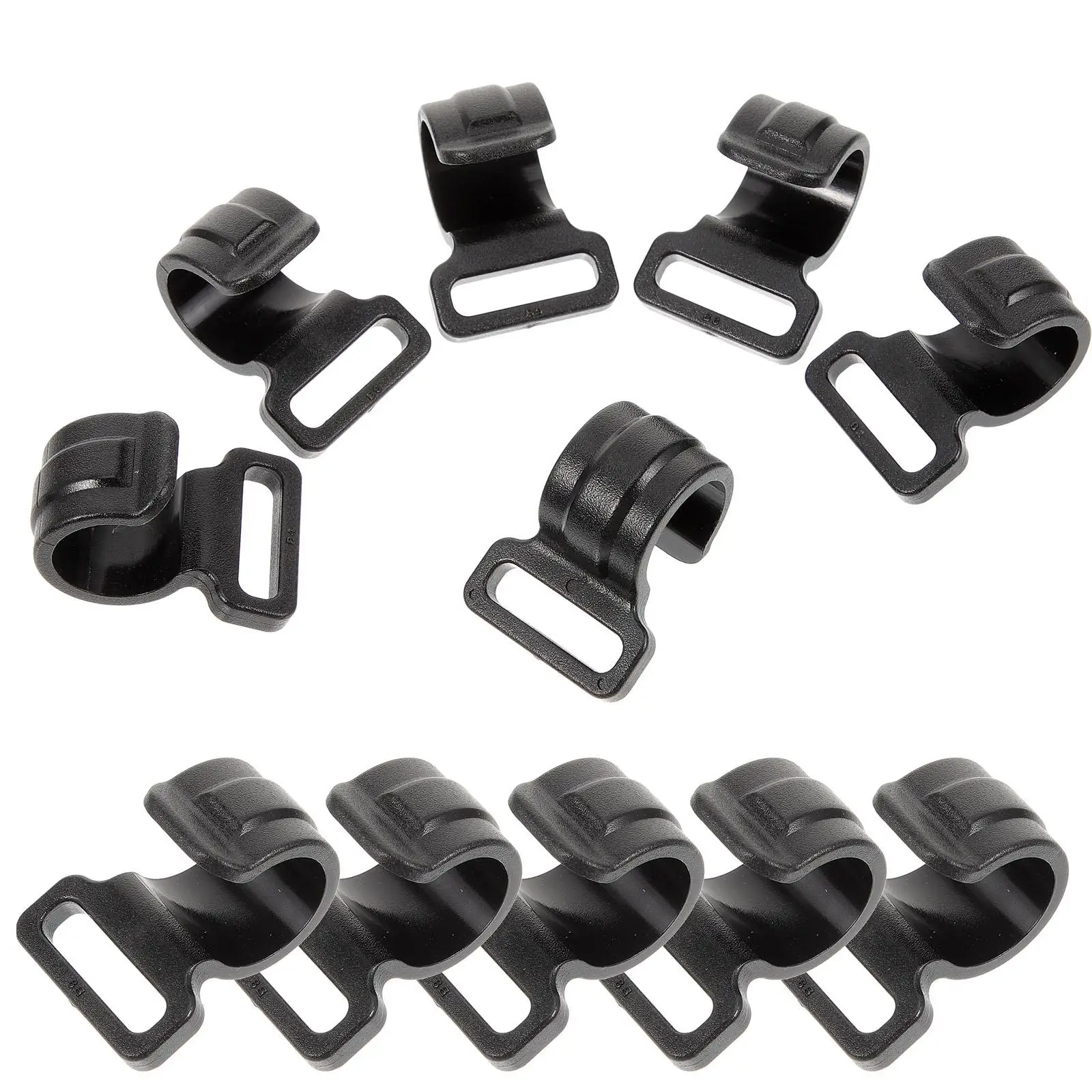 

10 Pcs Tent Pegs Hook Heavy Duty Hooks Hanging Camping Equipment Pole Clamps Plastic