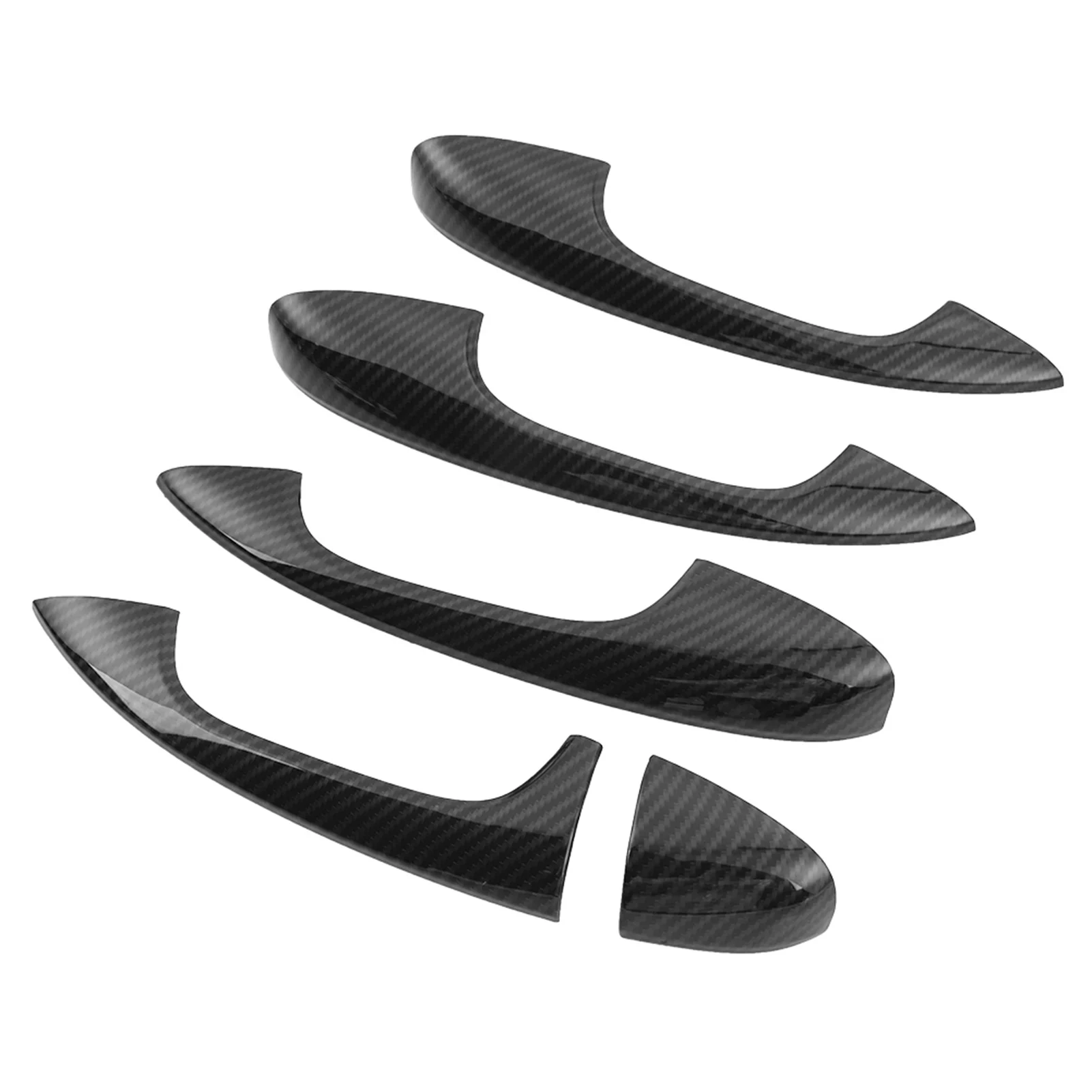 Car Carbon Fiber Door Handle Cover Trim for Mercedes Benz C class W205 GLC X253 2015-2018 Chrome Door Handle Cover