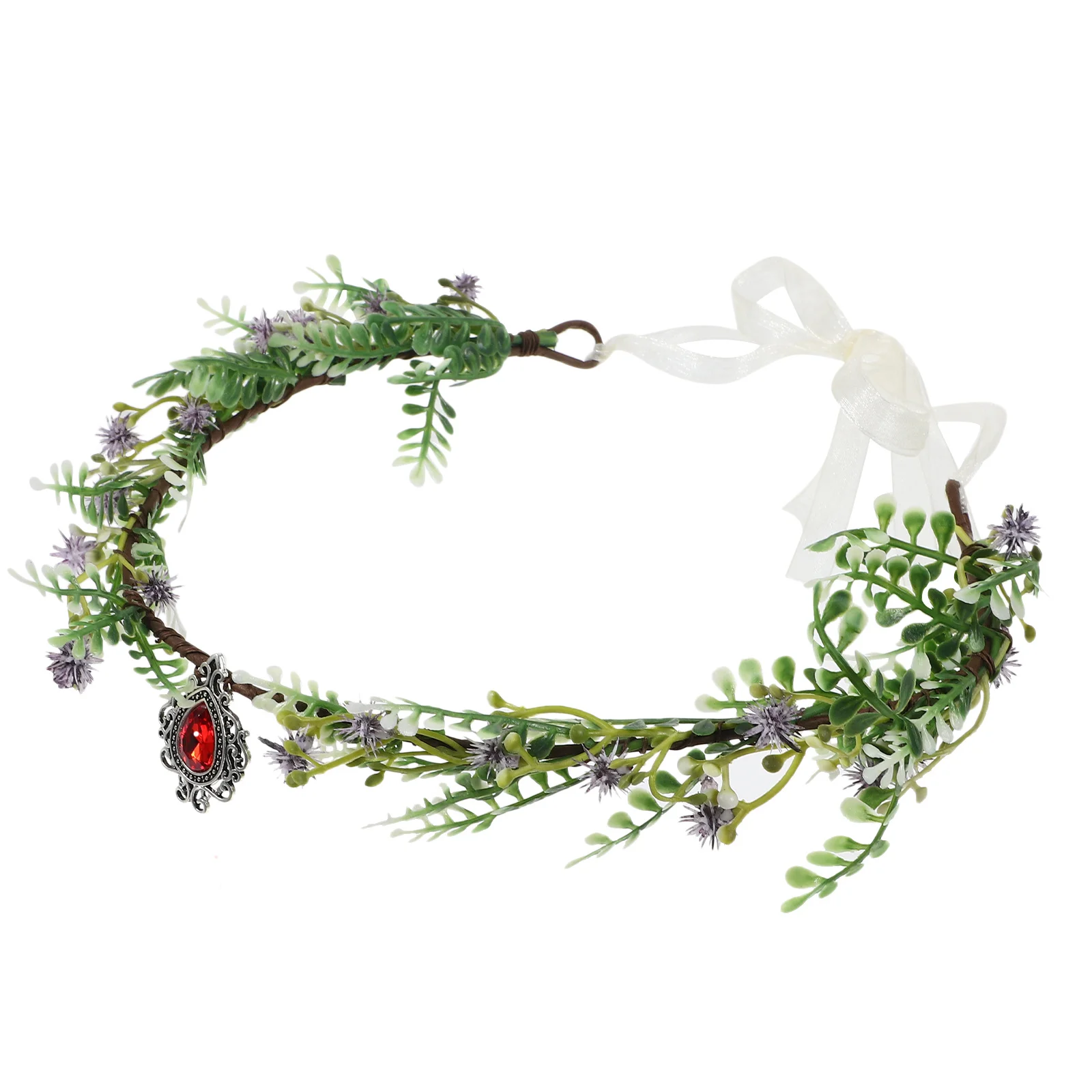 1 قطعة خوذة تاج زهرة للنساء أنيقة الزفاف إكسسوارات الشعر حفل زفاف زي عقال للرأس على شكل تاج الأزهار تيارا